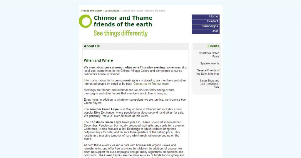 chinnor and thame friends of earth