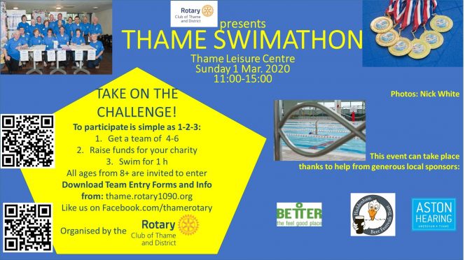 Thame Swimathon 2020 poster