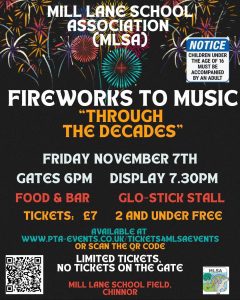 Mill Lane School Fireworks 2025