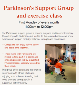 Haddenham Park Care Home: Parkinson's Support Group And Exercise Classs @ Haddeham Park Care Home