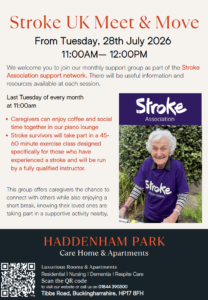 Haddenham Park Care Home: Stroke UK Meet & Move