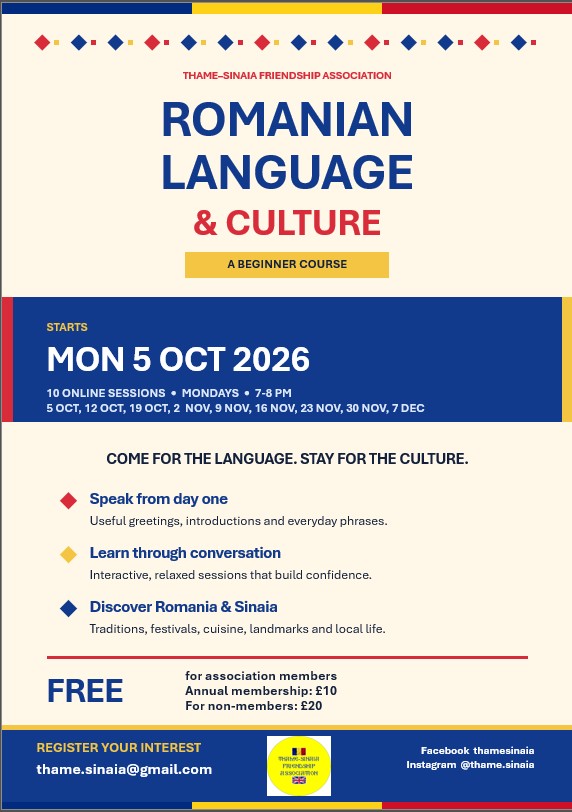 2026 10 Romanian Language Courseby Thame-Sinaia