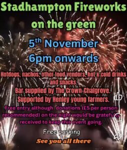 Stadhampton Fireworks 2026 @ Stadhampton Green